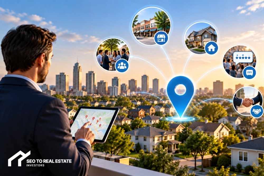 Building local authority through real estate SEO to reach nearby property sellers.